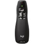 Logitech R400 Wireless Presenter - Laser - Wireless - Radio Frequency - 2.40 GHz - Black - 1 Pack - USB (910-001354) 910-001354 Mouses physical Logitech Fleet Network Canada