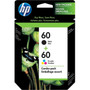 HP 60 Original Inkjet Ink Cartridge - Black Tri-color - 2  Pack - 200 Pages Black 165 Pages Tri-color N9H63FN140