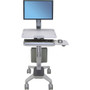 Ergotron WorkFit C-Mod Single Display Sit-Stand Workstation - Steel, Plastic, Aluminum - Two-tone Gray (Fleet Network)