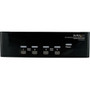 StarTech.com 4 Port DVI VGA Dual Monitor KVM Switch with Audio & USB Hub - 4 x 1 - 4 x DVI-I (Single-Link) Video (Fleet Network)