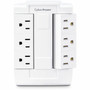 CyberPower GT600P Power Plug - 6 x NEMA 5-15R Receptacle - 125 V AC - White GT600P