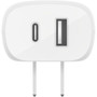 Belkin BoostCharge Dual Wall Charger with PPS  USB-C Cable with Lightning Connector - Power Adapter - 37 W - White WCB007DQ1MWH-B5
