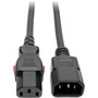 Tripp Lite by Eaton P004-L01 Power Extension Cord - For Computer Server Printer Monitor PDU UPS PC - Black - 1 ft Cord Length - P004-L01