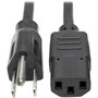 Tripp Lite 2ft Computer Power Cord Cable 5-15P to C13 13A 16AWG 2 - For Computer Printer Monitor - 16 Gauge - 125 V AC  13 A - - 2 P006-002-13A