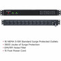 CyberPower Rackbar Surge Suppressor RM 1U RKBS15S4F12R 15A 16-Outlet - 16 x NEMA 5-15R - 3600 J - 120 V AC Input - 120 V AC Output - RKBS15S4F12R