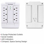 CyberPower CSB600WS Essential 6-Outlets Surge Suppressor Wall Tap and Swivel Outputs - Plain Brown Boxes - 6 x NEMA 5-15R - 900 J - V CSB600WS