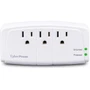 CyberPower CSB300W Essential 3-Outlets Surge Suppressor Wall Tap Plug - Plain Brown Boxes - 3 x NEMA 5-15R - 900 J - 125 V Input CSB300W