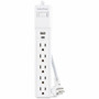 CyberPower P504UC 5-Outlets Surge SuppressorProtector - 5 x NEMA 5-15R 2 x USB - 500 J - 125 V Input - 5 V DC Output - 15 kA - 4 ft P504UC
