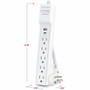 CyberPower P504UC 5-Outlets Surge SuppressorProtector - 5 x NEMA 5-15R 2 x USB - 500 J - 125 V Input - 5 V DC Output - 15 kA - 4 ft P504UC