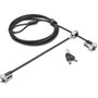 Kensington NanoSaver Keyed Dual Head Laptop Lock - Keyed Lock - Black - Carbon Steel - 6 ft - For Notebook Tablet K64448WW