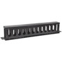 Intellinet 19 Cable Management Panel 19 Rackmount Cable Manager 1U with Cover Black - Cable Management Panel - Jet Black - 33 714679