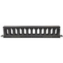 Intellinet 19 Cable Management Panel 19 Rackmount Cable Manager 1U with Cover Black - Cable Management Panel - Jet Black - 33 714679