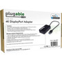 Plugable USB 30 4K DisplayPort Adapter for Multiple Monitors - 1 Pack - USB 30 - 1 x DisplayPort Digital AudioVideo Female - 3840 x UGA-4KDP