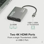 Plugable USB C to HDMI Adapter Dual Monitor 4K 60Hz for Apple Mac M1M2M3 - DisplayLink Multiple Displays for Thunderbolt Macbook or USBC-6950M