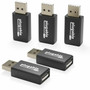 Plugable USB Data Transfer Adapter - 5 Pack - 1 x USB Type A - Male - USB Type A - Female USB-MC1-5X