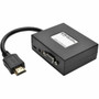 Tripp Lite series 2-Port HDMI to VGA  Audio Adapter  Splitter 1920 x 1080 1080p TAA - 1920 x 1200 - Audio Line In - Audio Line - P131-06N-2VA-U