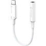 ALOGIC Elements PRO 10cm USB-C to 35mm Audio Adapter - White - 39 Mini-phoneUSB-C Audio Cable for Audio Device Phone Tablet - 1 ELPC35A-WH