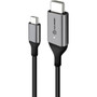 Alogic USB-C Male to HDMI Male Cable - Ultra Series - 4K 60Hz - Space Grey - 1m - 33 ft HDMIUSB AV Cable for Monitor TV MAC ULCHD01-SGR