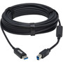 Tripp Lite by Eaton U328F-15M USB 32 Gen 1 Fiber Active Optical Cable MM Black 15 m 49 ft - 492 ft Fiber Optic Data Transfer U328F-15M
