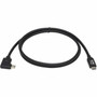 Tripp Lite by Eaton U420-01M-RA USB-C to USB-C Cable MM Black 1 m 33 ft - 33 ft Thunderbolt 3 Data Transfer Cable for Power - U420-01M-RA