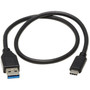 Tripp Lite by Eaton U428-20N USB Type-C to USB Type-A Cable MM 20 in - 17 ft USB Data Transfer Cable for Wall Charger Car Hard - U428-20N
