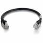 C2G 1ft 03m Cat6 Snagless Shielded STP Ethernet Network Patch Cable - Black - 1 ft Category 6 Network Cable for Network Device - 00808