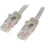 StarTechcom 5m Cat5e Patch Cable with Snagless RJ45 Connectors - Grey - 5 m Patch Cord - 164 ft Category 5e Network Cable for Hub - 45PAT5MGR
