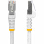 StarTechcom 50ft White CAT8 Ethernet Cable Snagless RJ45 25G40G 2000MHz 100W PoE SFTP 26AWG Pure Bare Copper LSZH Network - NLWH-50F-CAT8-PATCH