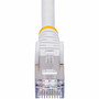 StarTechcom 50ft White CAT8 Ethernet Cable Snagless RJ45 25G40G 2000MHz 100W PoE SFTP 26AWG Pure Bare Copper LSZH Network - NLWH-50F-CAT8-PATCH