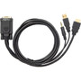 Rocstor Premium 6 ft 18 m VGA to HDMI Adapter-USB-Powered-Audio Jack for Sound-1080p - 6 ft HDMIMini-phoneUSBVGA Video Cable - Y10C264-B1