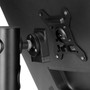 Atdec POS fixed height desk mount - Loads up to 40lb - VESA 75x75 100x100 - Upgradeable - Optional 355 270 180 90 or 0deg pole - SD-POS-VBM
