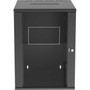 Panduit Wall Mount Cabinet 18RU 30 Depth Windowed Door Black - For Networking UPS Patch Panel Switch - 18U Rack Height x 19 - PZWMC1830W
