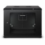 CyberPower CR9U61003 Wall Mount Enclosure - For Switch Patch Panel - 9U Rack Height - Wall Mountable - Black - Metal - 60 kg Weight CR9U61003