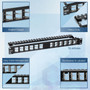 TRENDnet 24-Port Blank Angled Keystone Shielded 1U Patch Panel - 24 Ports - 1U High - Black - Rack-mountable TC-KP24SA