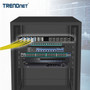 TRENDnet 24-Port Blank Angled Keystone Shielded 1U Patch Panel - 24 Ports - 1U High - Black - Rack-mountable TC-KP24SA