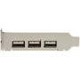 StarTech.com 4 Port PCI Express Low Profile High Speed USB Card - 3 x 4-pin Type A Female USB 2.0 USB External (Fleet Network)