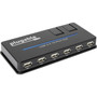 Plugable USB Hub 10 Port - USB 20 with 20W Power Adapter and Two Flip-Up Ports - USB 20 Type A - External - 10 USB Ports - 10 USB USB2-HUB10C2