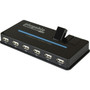 Plugable USB Hub 10 Port - USB 20 with 20W Power Adapter and Two Flip-Up Ports - USB 20 Type A - External - 10 USB Ports - 10 USB USB2-HUB10C2