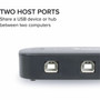 Plugable USB 20 Sharing Switch - USB - External - 1 USB Ports - 1 USB 20 Ports - PC Mac Linux USB2-SWITCH2