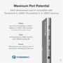 Plugable USB4 Hub 5-in-1 Thunderbolt 4 Hub with 60W Charging Single 8K or Dual 4K Display - 5-in-1 USB4 Hub with 60W charging 3x  USB4-HUB3A