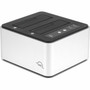 OWC Drive Dock SATA600 PCI Express NVMe - USB 32 Gen 2 Type C Host Interface Desktop - Silver Black - Hot Swappable Bays - 2 x - OWCTCDRVDCKSN