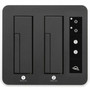 OWC Drive Dock SATA600 PCI Express NVMe - USB 32 Gen 2 Type C Host Interface Desktop - Silver Black - Hot Swappable Bays - 2 x - OWCTCDRVDCKSN