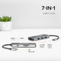 Plugable USB C Hub Multiport Adapter 7-in-1 Hub Compatible with MacBook Pro Windows Chromebook Dell XPS Thunderbolt 3 and More - USBC-7IN1