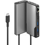 Alogic USB-C Fusion MAX 6-in-1 Hub V2 - for TVMonitorProjectorNotebookSmartphoneTabletDesktop PC - 100 W - USB Type C - 4K - x - UCFUPRGVV2-SGR