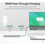 Plugable USBC-11IN1E USB-C 11-in-1 Docking Station with Ethernet - 100W Power - Dual 4K HDMI - 6 USB Ports - SD/microSD Reader