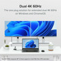 Plugable USB C to HDMI Adapter for Dual Monitors - 4K 60Hz USB C Hub for Windows and Chromebook Driverless USBC-MSTH2