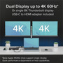 Plugable Thunderbolt 4 Dock with 100W Charging Thunderbolt Certified 3x Thunderbolt Ports - Laptop Docking Station Dual Monitor 8K TBT4-UDX1