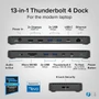 Plugable Thunderbolt 4 Dock with 100W Charging Thunderbolt Certified - Laptop Docking Station Dual Monitor Single 8K or Dual 4K HDMI TBT4-UD5