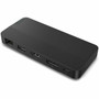Lenovo USB-C Dual Display Travel Dock without Adapter - for NotebookMonitor - Charging Capability - 100 W - USB Type C - 2 Displays - 40B90000US