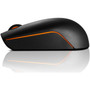 Lenovo 300 Wireless Compact Mouse - Laser - Wireless - Radio Frequency - Black - USB - 1000 dpi - Scroll Wheel - 3 Buttons GX30K79402